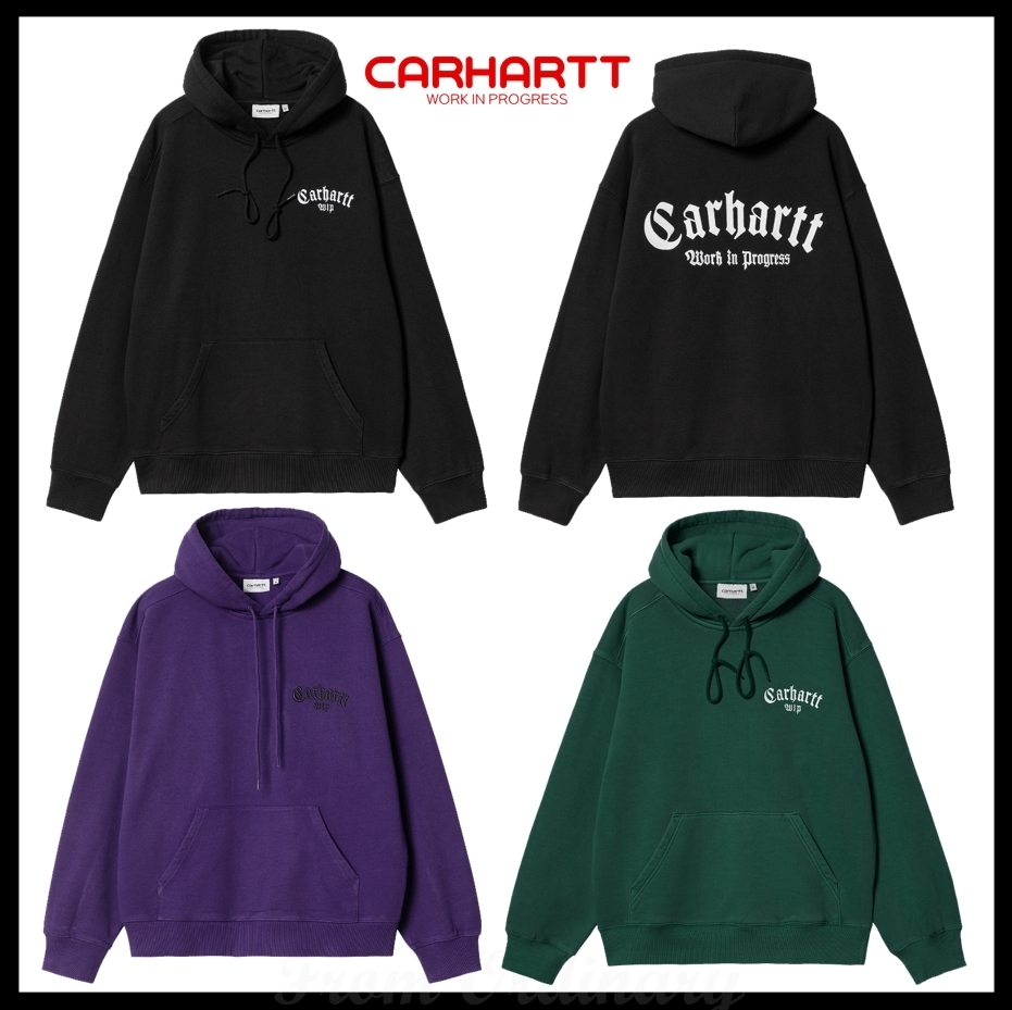 [CARHARTTWIP] HOODED ONYX SCRIPT SWEATSHIRT ★大人気★