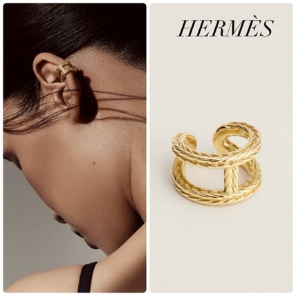 HERMES Earrings Chaine D'Ancre Danae Single Ear Cuff