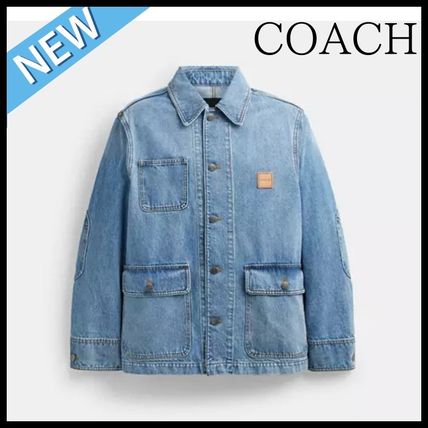 Coach Denim Unisex Street Style Plain Logo Denim