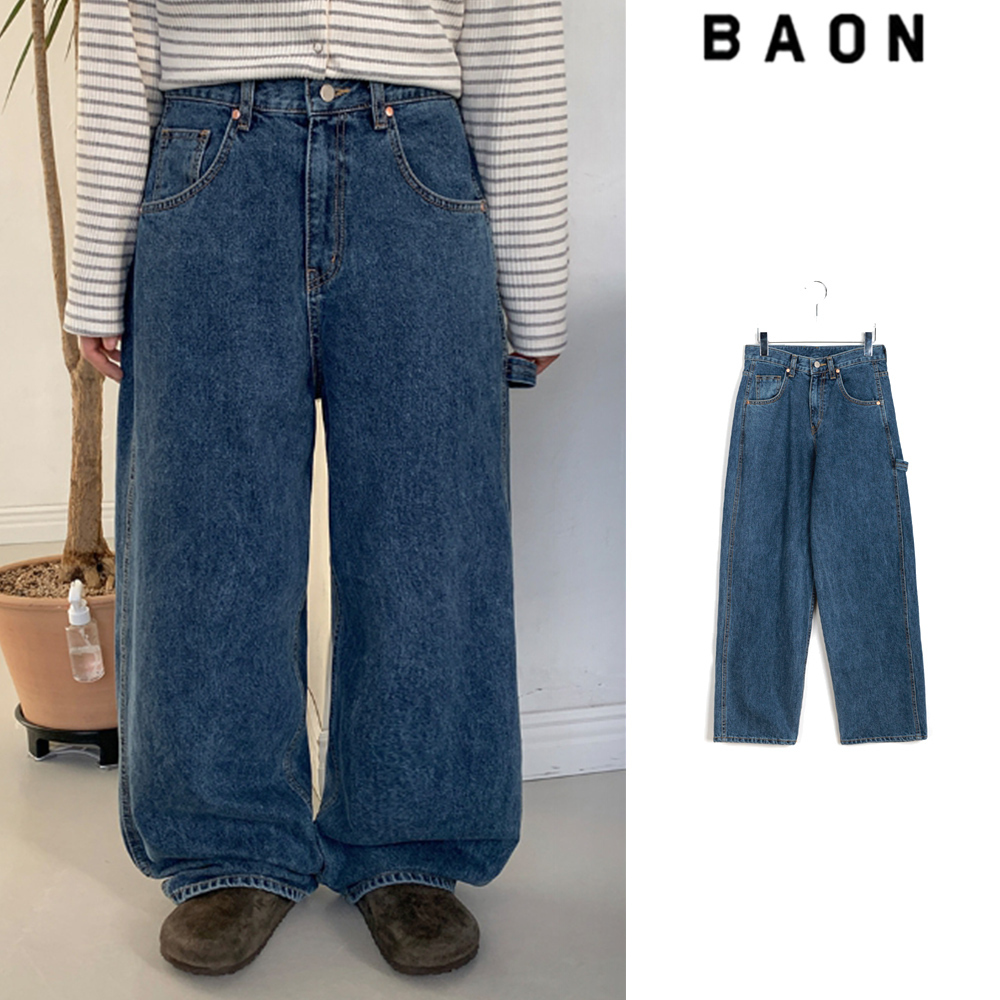 【BAON】Johnny Painter Wide Denim Pants