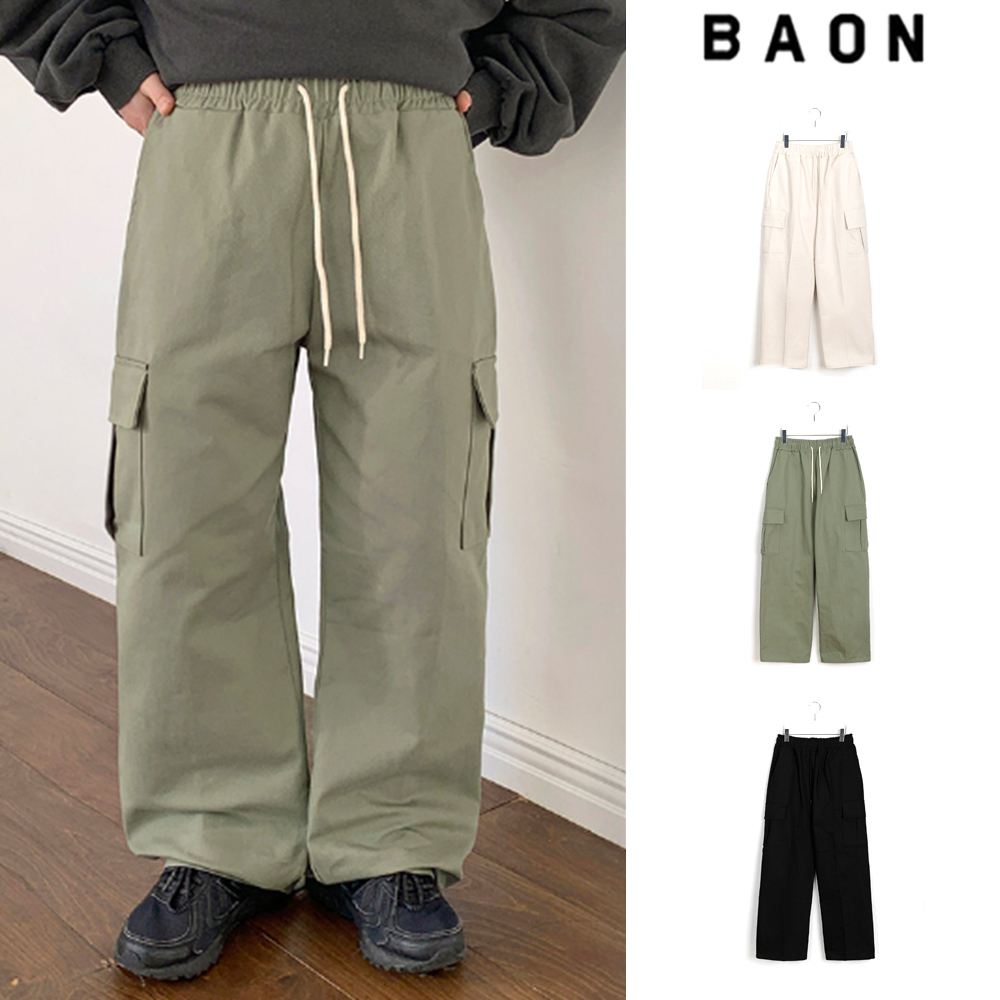 【BAON】[unisex] Haines cargo banding pants