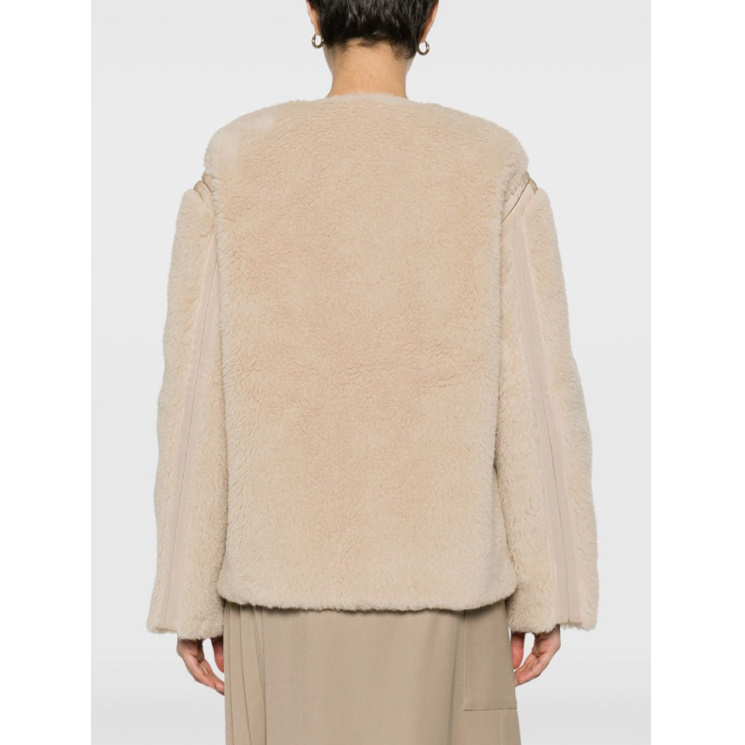 美しい♪▼テディベア クルーネック ジャケット▼Max Mara ☆関税込☆MAX MARA テディベア クルーネック ジャケット