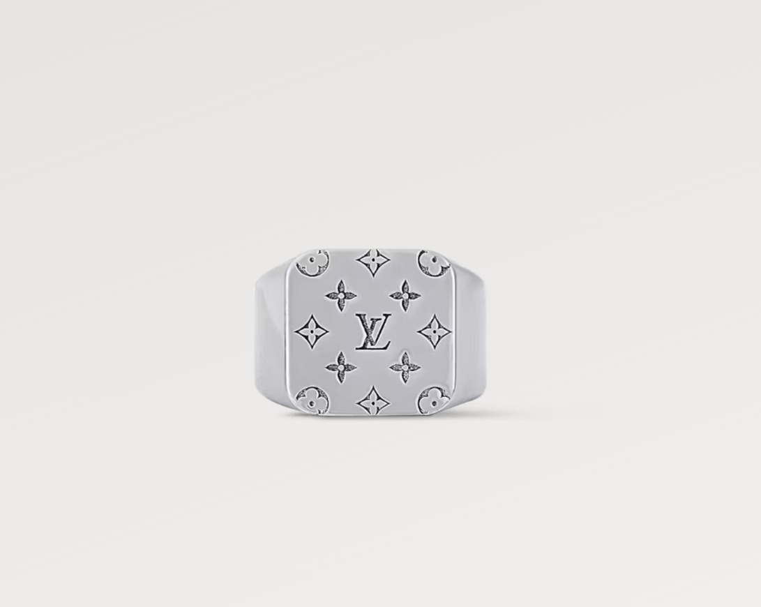 LOUIS VUITTON リング・LV モザイク シグネット / M1535M M1535L
