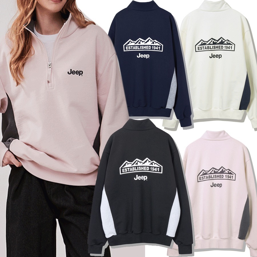 日本未入荷★JEEP★配色切り替え バッグロゴ トレーナー