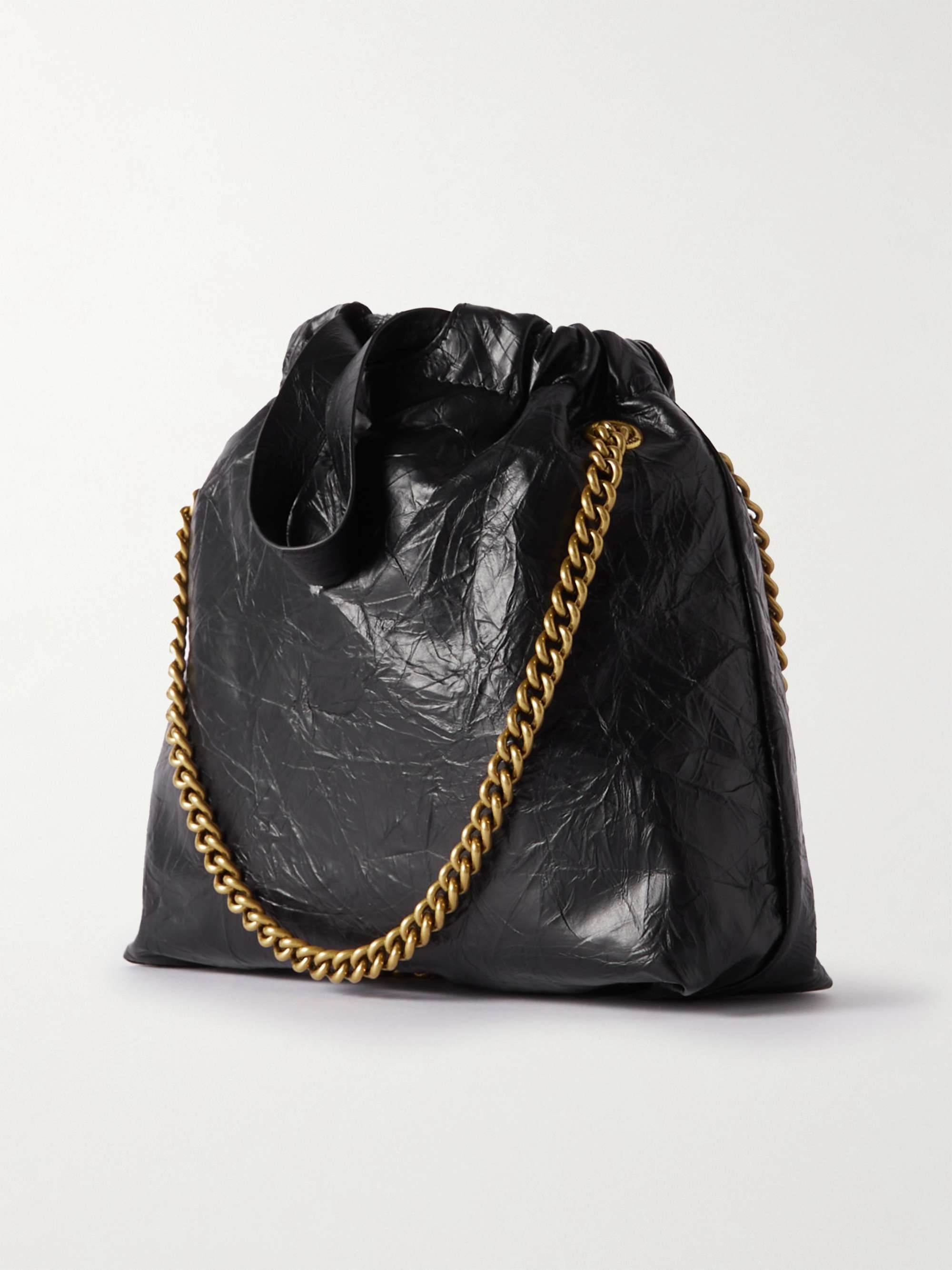 「BALENCIAGA」CRUSH テクスチャードレザー ミニトートバッグ