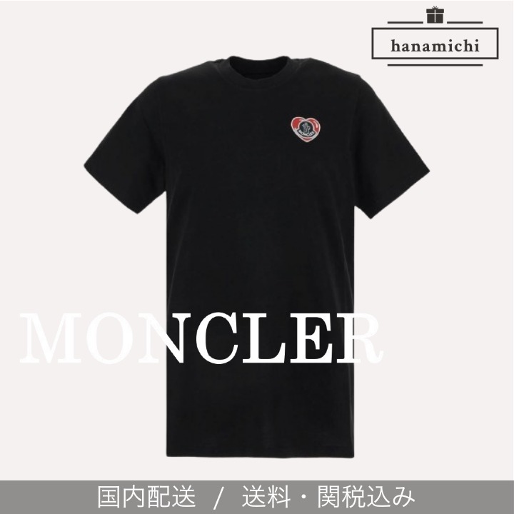 【関税/送料無料】Moncler*ロゴプリント クルーネック Tシャツ