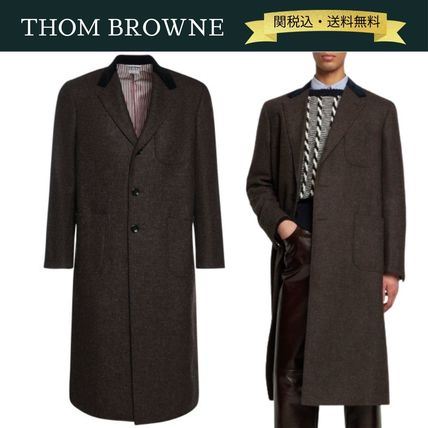 THOM BROWNE Chester Wool Plain Logo Chester Coats