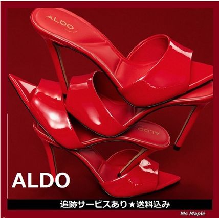 【追跡あり・関税込み】ALDO ヒールミュール ALDO ブラック オープントゥ ミュール ヒール