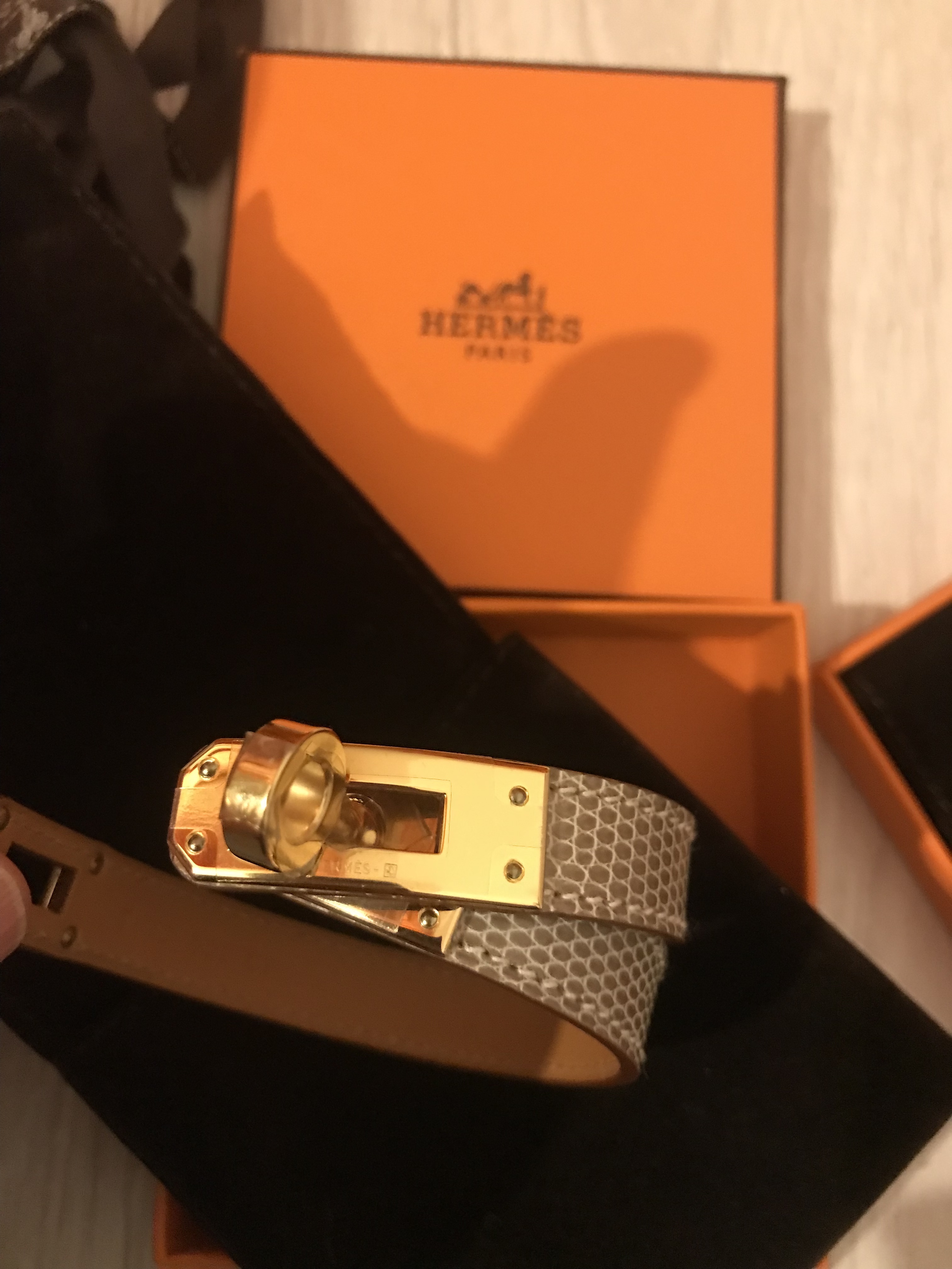 Hermes★(入手困難で今すぐ欲しい)Kellyブレスレットリザード