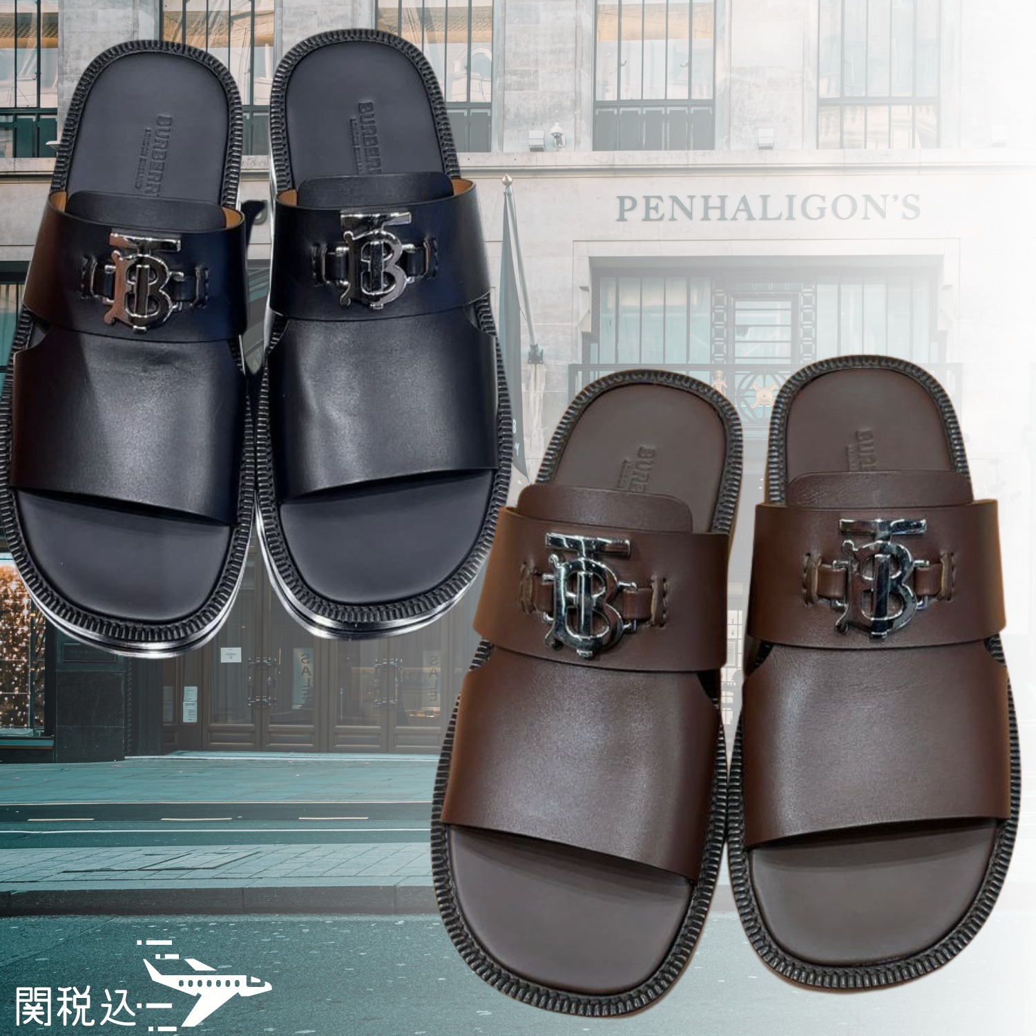 楽天モバイル BURBERRY バーバリー Kingsgate TBロゴ Sandal サンダル