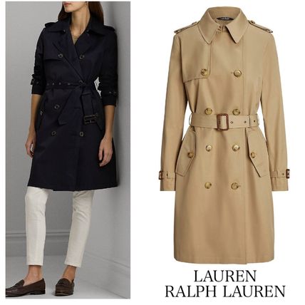 Ralph Lauren Trench Plain Cotton Trench Coats