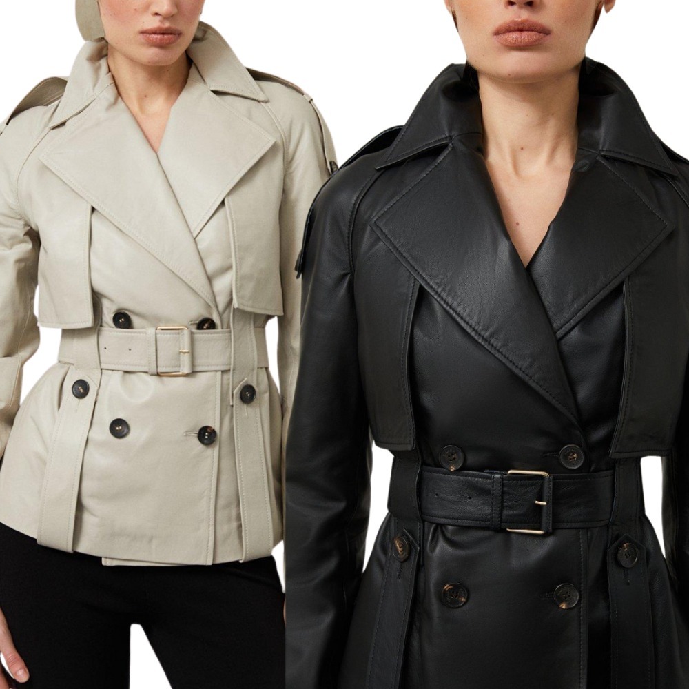 KAREN MILLEN トレンチコート テーラード ベルト ショート丈