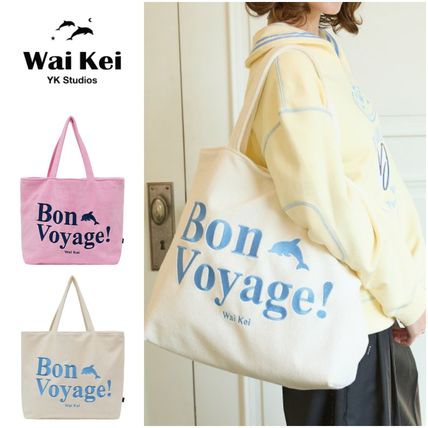 Wai Kei Totes Unisex Street Style Logo Totes