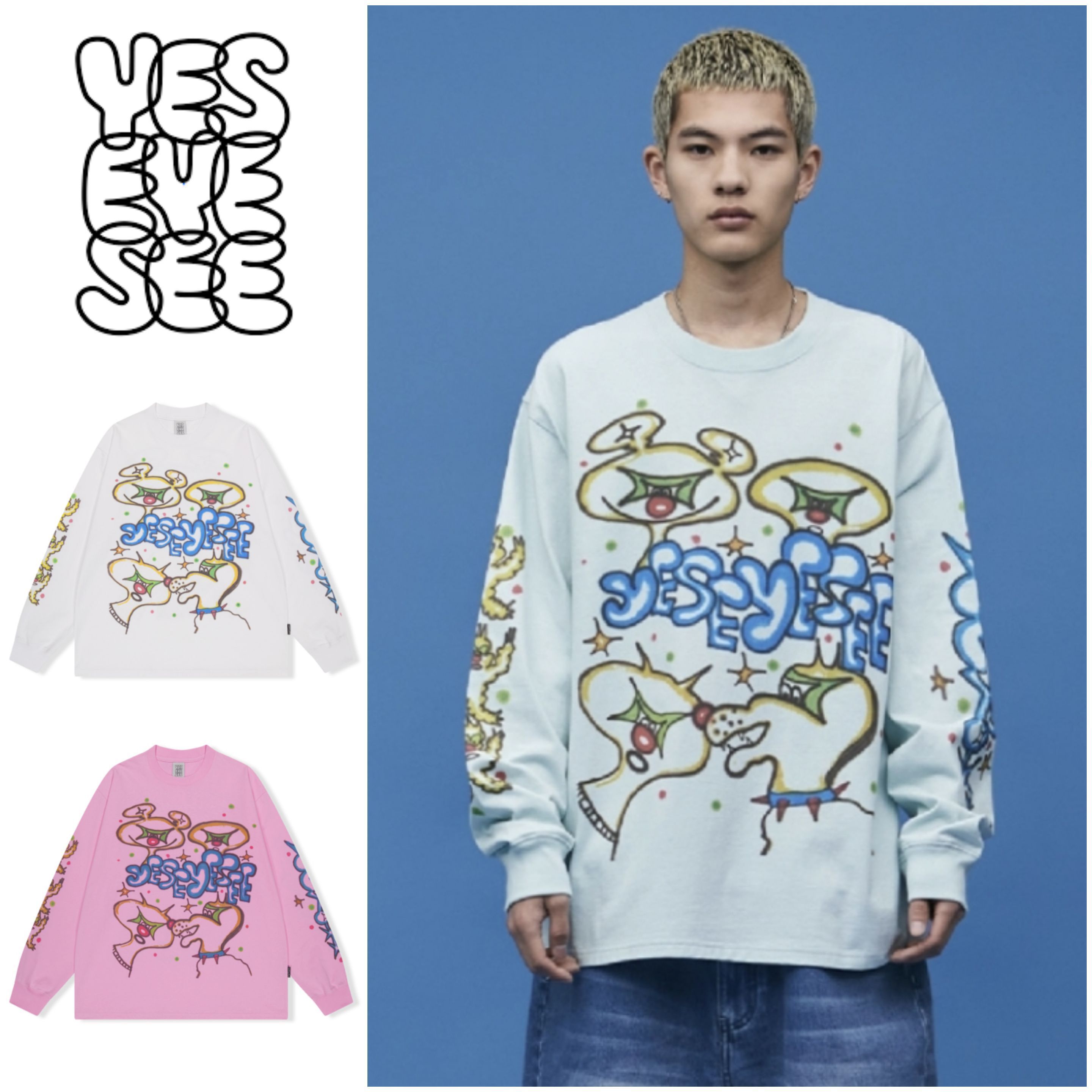 さらに100円引き◆YESEYESEE◆Tulrexx Air Brushed L/S