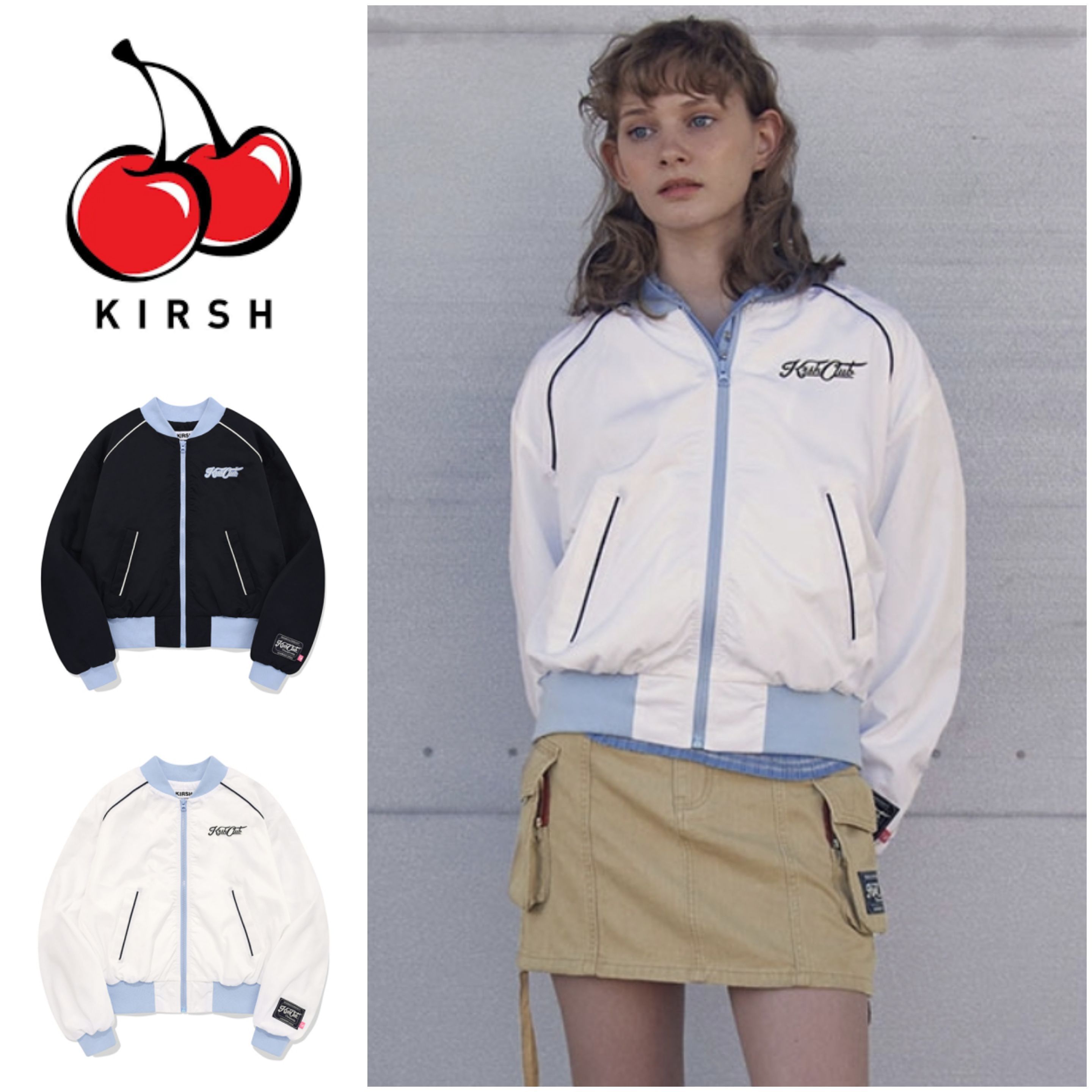 さらに100円引き◆KIRSH◆UNI LOGO WAPPEN CROP BLOUSON JACKET