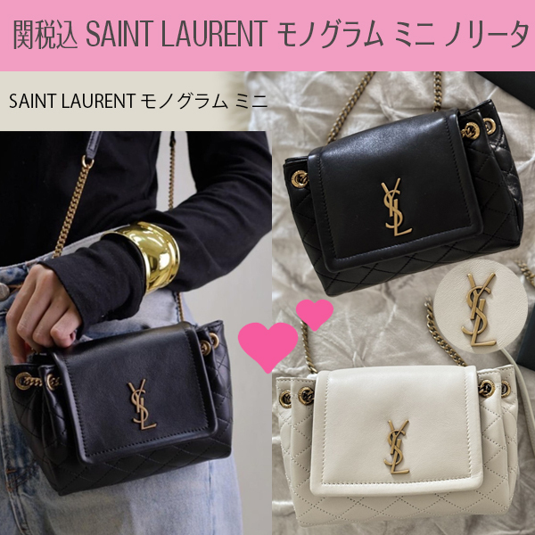 関税送料込国内発送★SAINT LAURENT モノグラム ミニ ノリータ