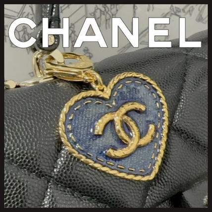 CHANEL Keychains & Bag Charms Heart Unisex Street Style Plain Logo Keychains & Bag Charms