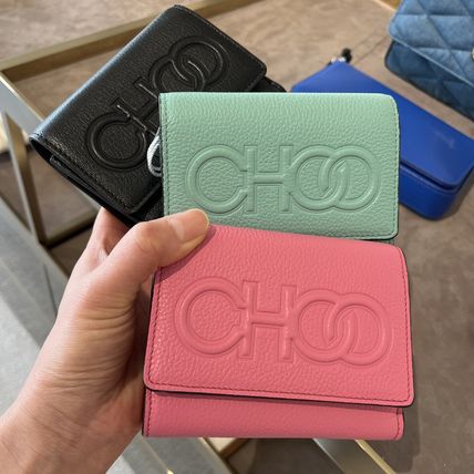 グリーン（緑）系 Jimmy Choo(ジミーチュウ) 折りたたみ財布