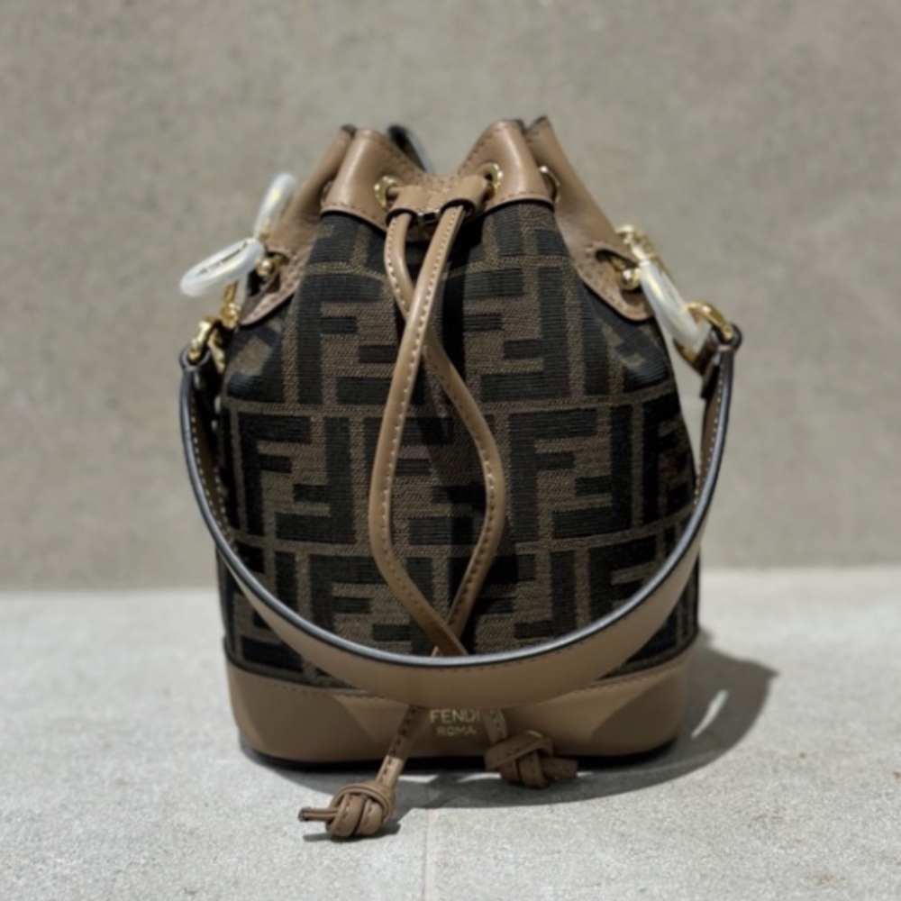 24SS【FENDI】モン トレゾール FFファブリック ミニバッグ 2way