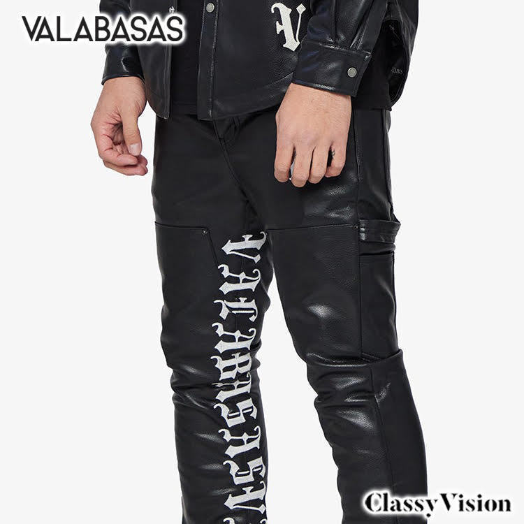 VALABASAS STACKED DENIM スタックレザーパンツ (パンツ