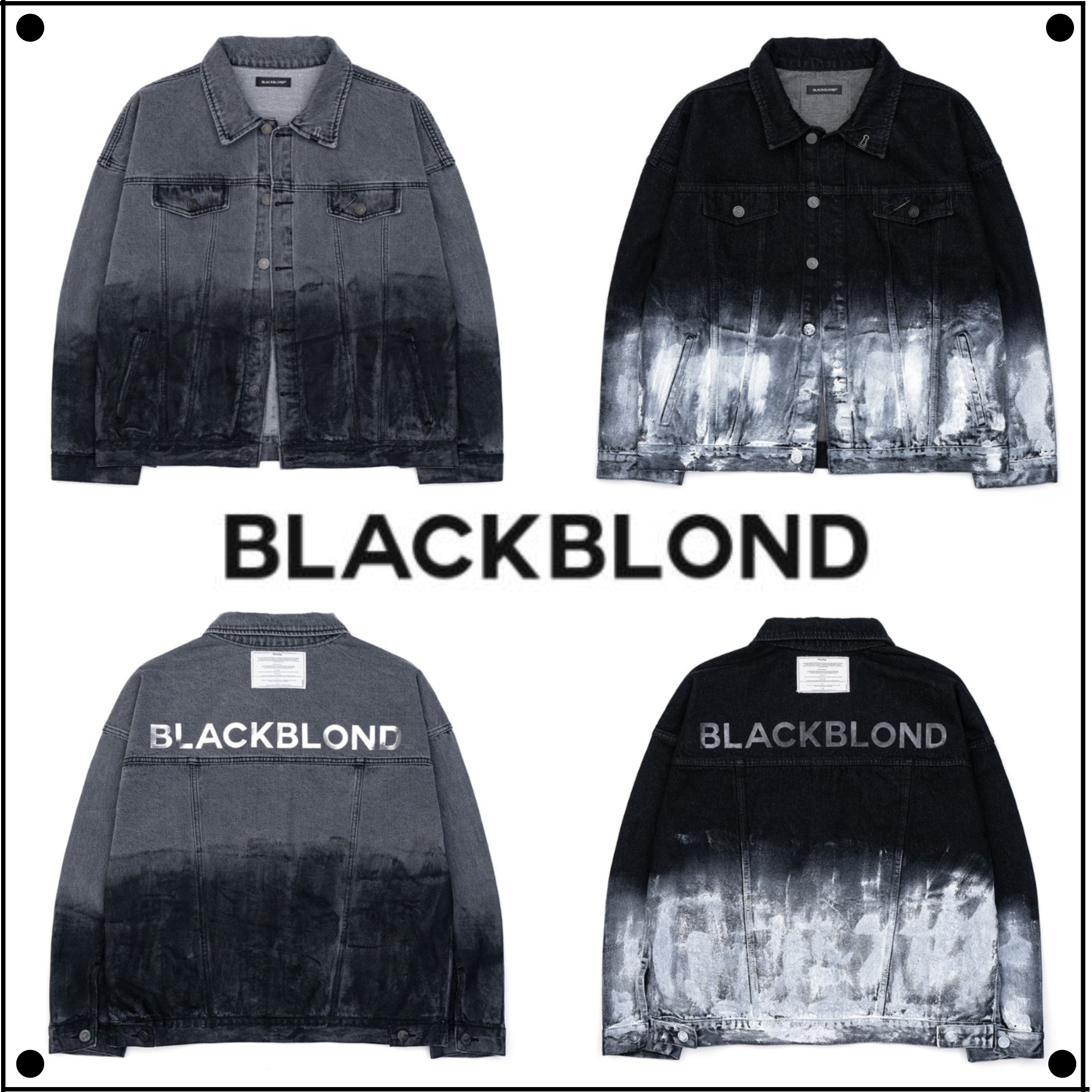 BLACKBLONDのBBD Smoke Painted Custom Denim Jacket 全2色