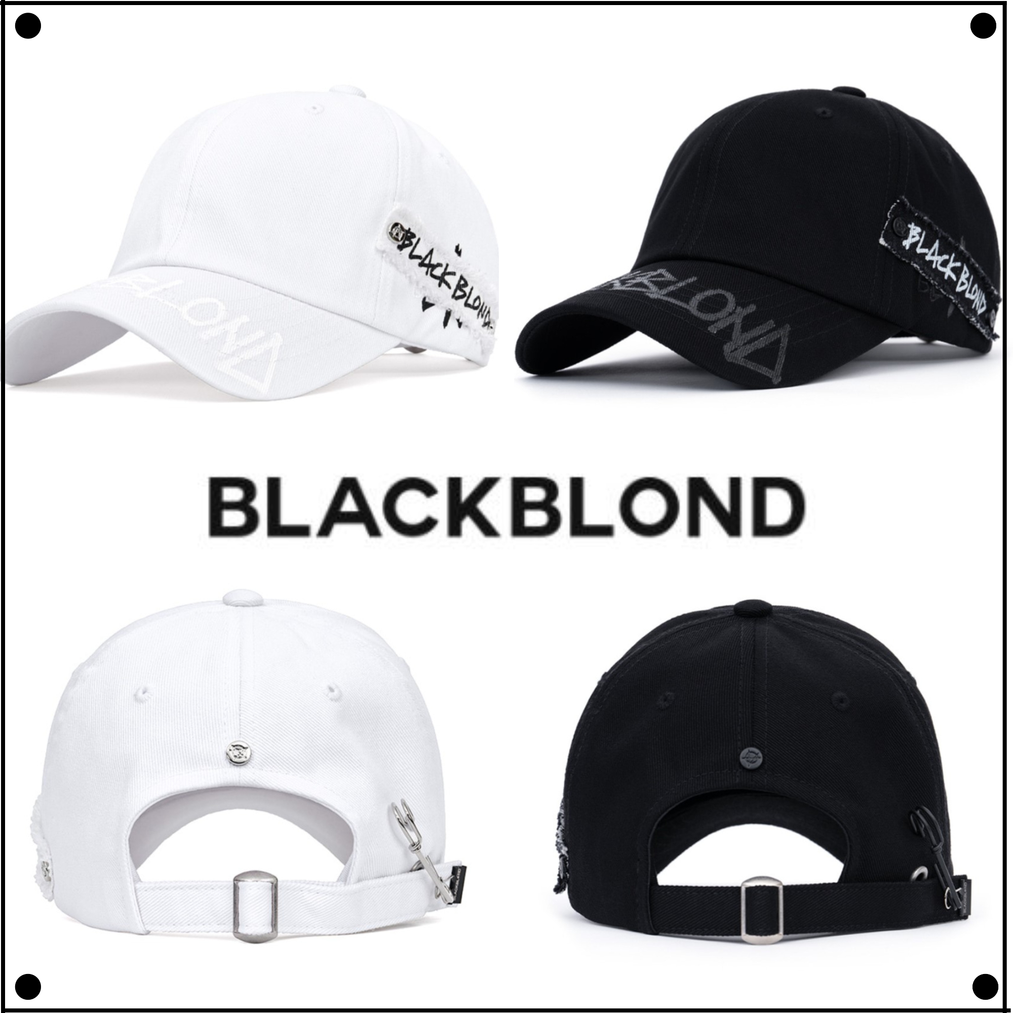 BLACKBLONDのBBD Side Patch Shadow Graffiti Logo Cap 全2色