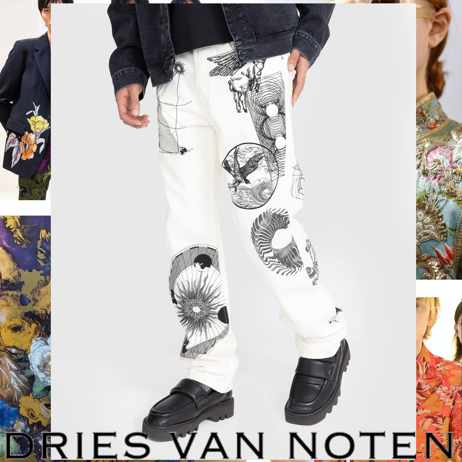 セール(SALE)開催中！ファッション通販 Dries Van Noten パンテロ デニムパンツ ホワイト パンツ・ボトムス パンツ