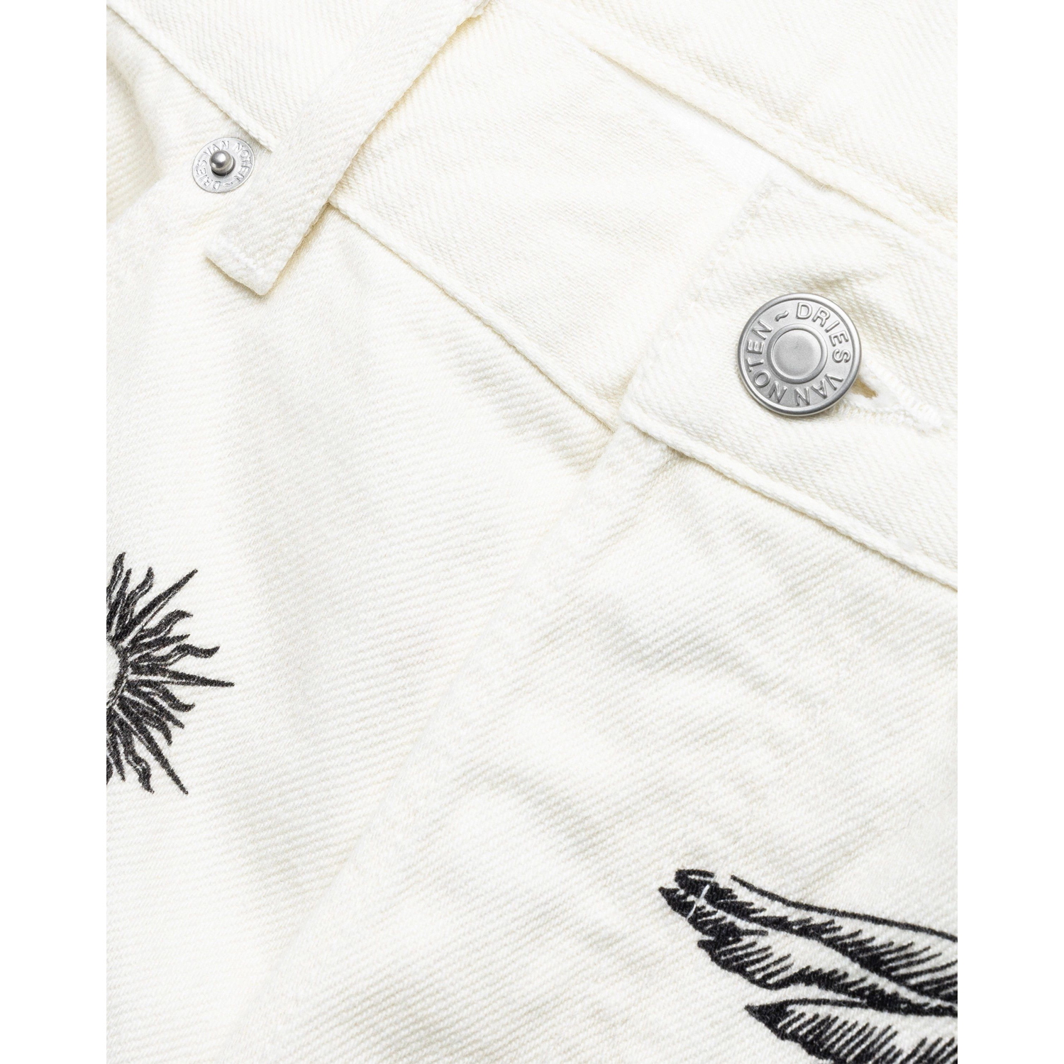 Dries Van Noten パンテロ デニムパンツ ホワイト パンツ・ボトムス