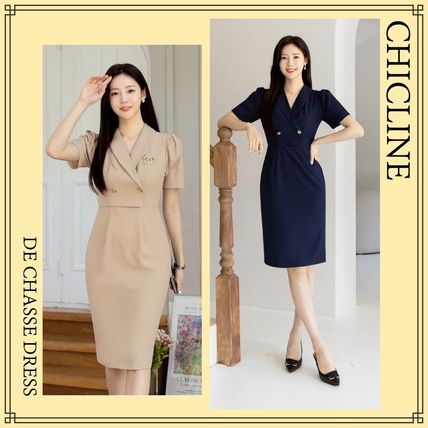 ★ChicLine★ Hラインのフォーマルワンピース Hライン フォーマルスタイル ワンピース(レディース) - 海外通販