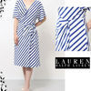 Ralph Lauren☆国内配送☆ブルーストライプジャージーワンピース