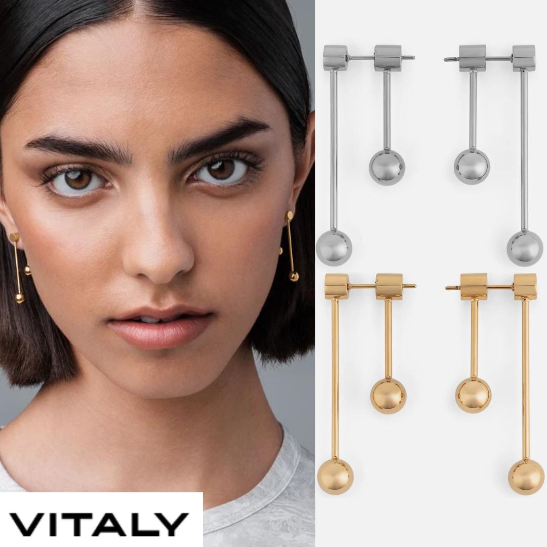 VITALY 存在感のあるピアス バーベル バー ピアス ロゴ