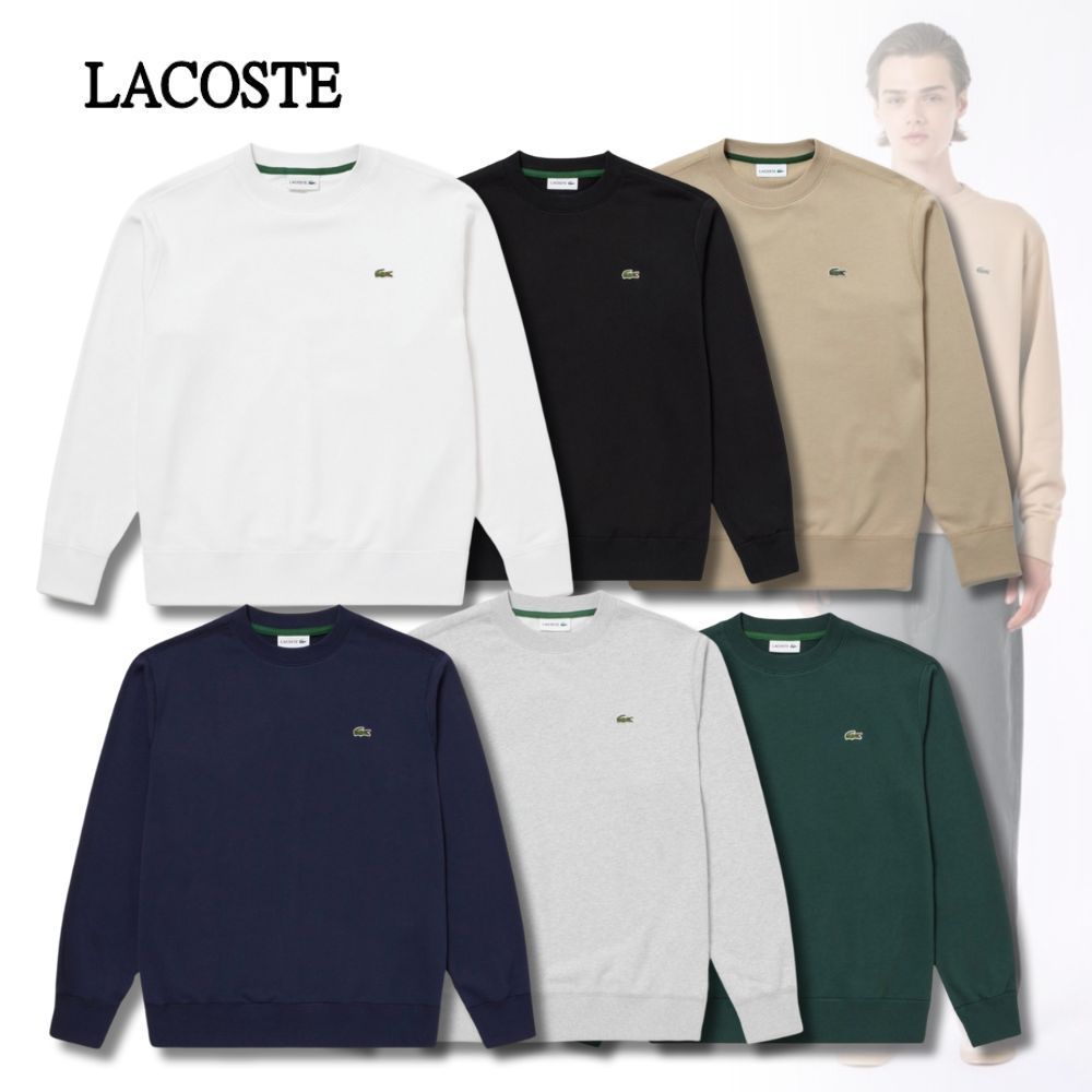 国内即発【LACOSTE】プレミアムスウェットクルーネック