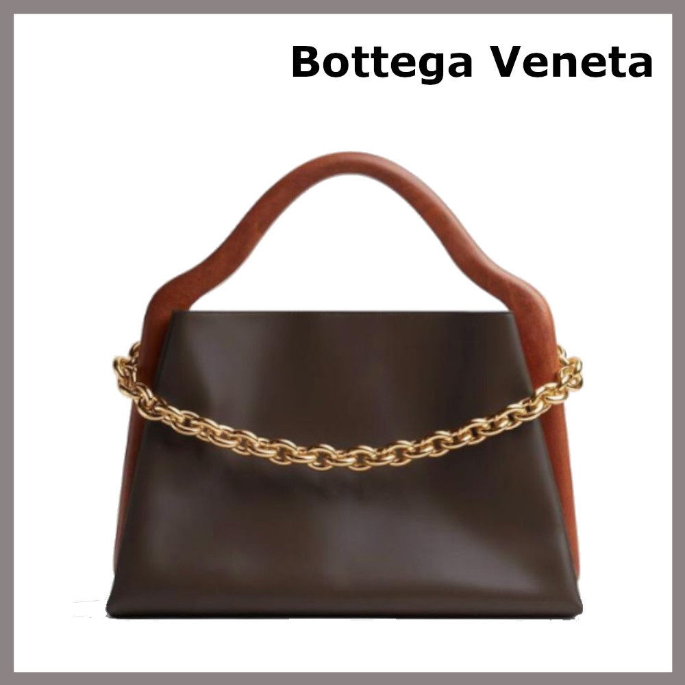 【BOTTEGA VENETA】木製トップハンドル マウントハンドバッグ