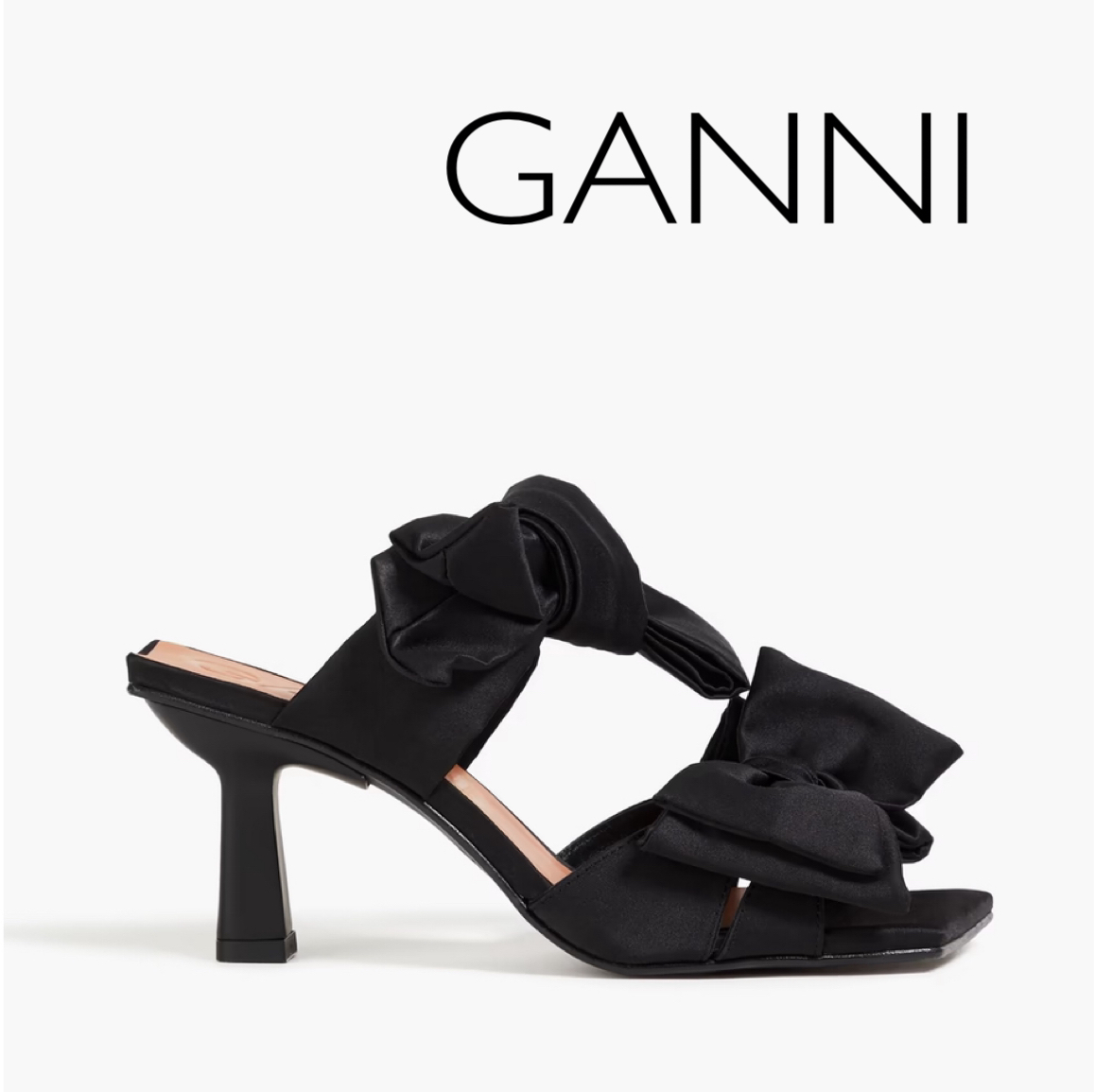 サテン★カットアウト★リボン付き★サンダル★ GANNI