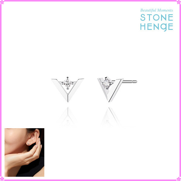 【STONEHENgE】Edge〜Silver Material V Earrings SA24A56N