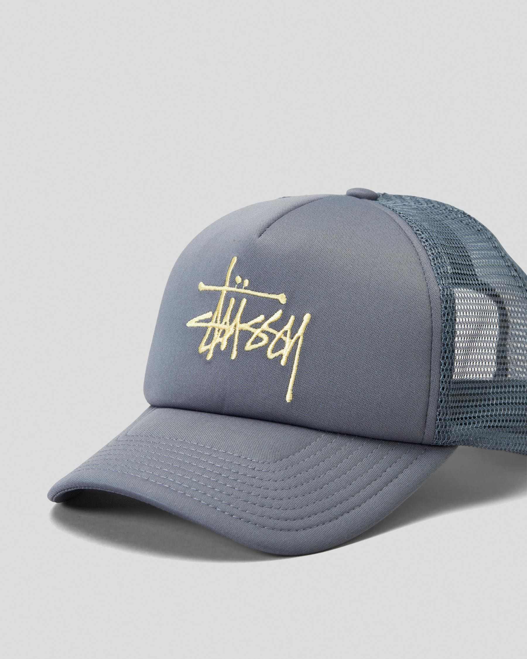 【STUSSY】Graffiti Trucker Cap -Dusty Grey- ロゴ キャップ
