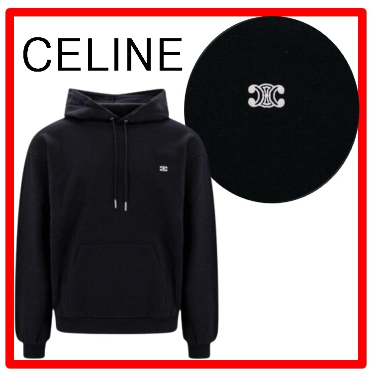 ★韓国の人気★【CELINE】★トリオペ ロゴ フードティー★