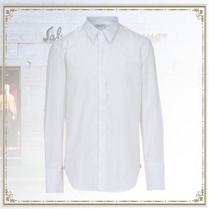 Salvatore Ferragamo Shirts Button-down Long Sleeves Plain Cotton Shirts