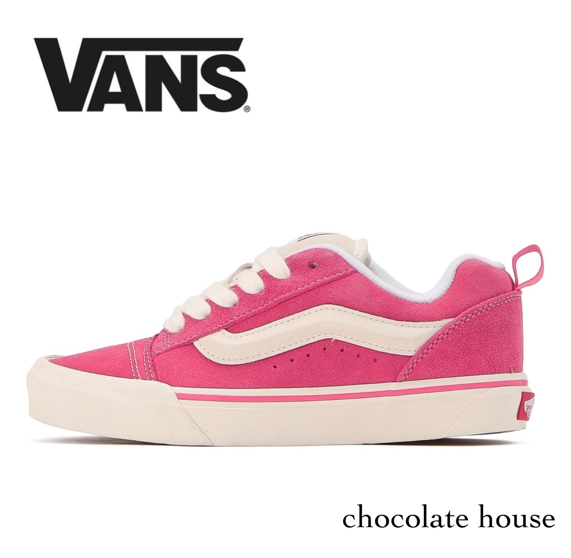 ◆VANS◆ヴァンズ KNU SKOOL VN0009QCBJ1 PINK/TRUE WHITE