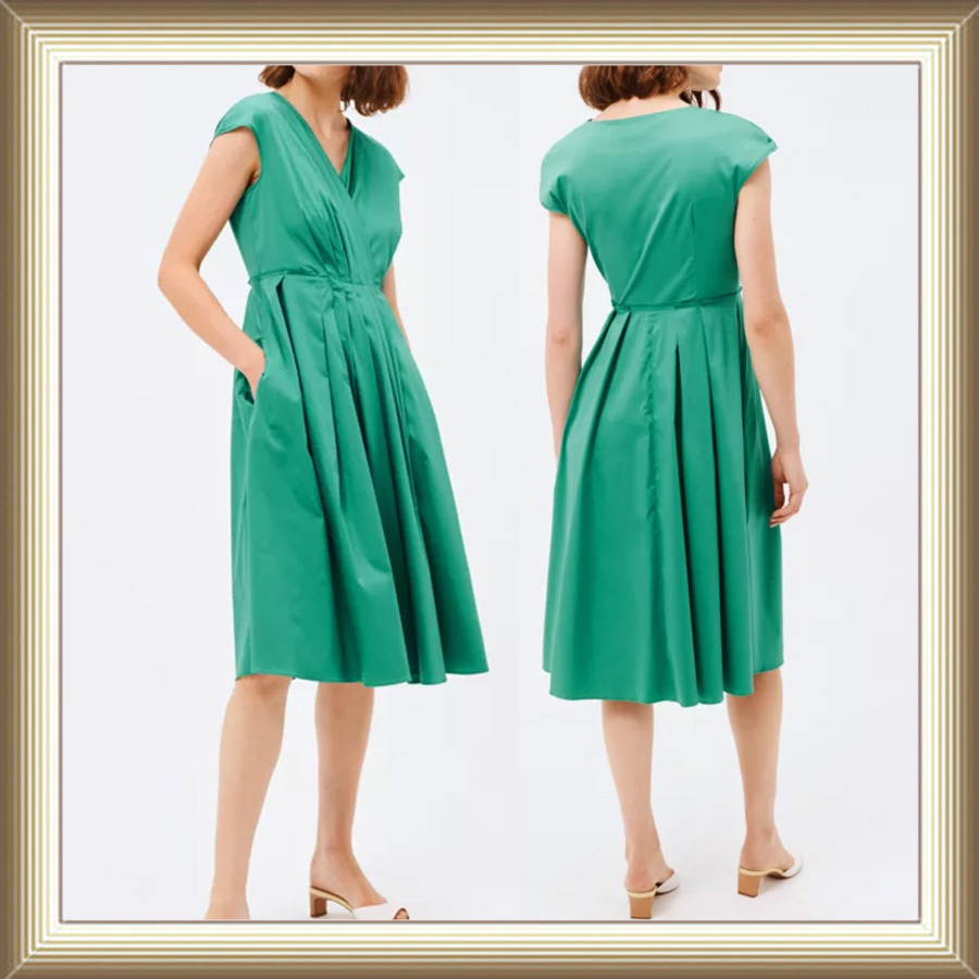 DT☆WEEKEND MAX MARA「1VERTICE」クロスネック ドレス