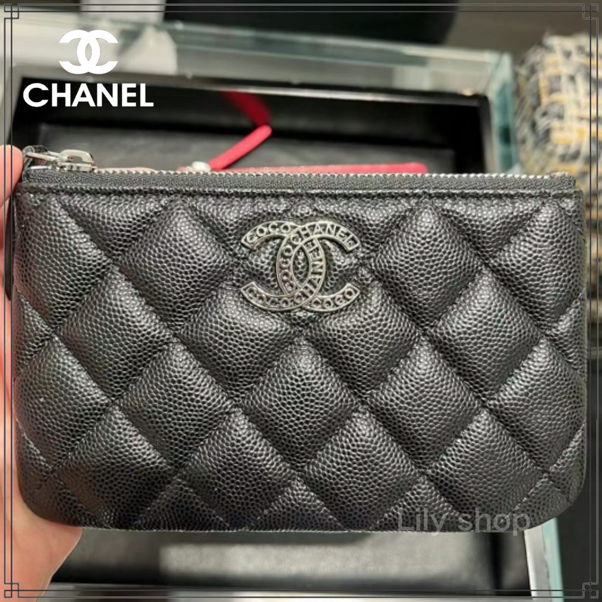 お洒落ポーチ♡【CHANEL】スモールポーチキャビア