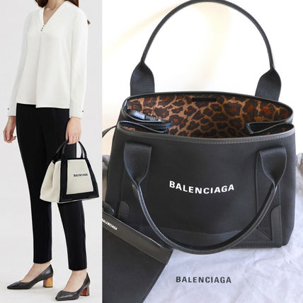 BALENCIAGA Totes Women's Navy Small Cabas in Black