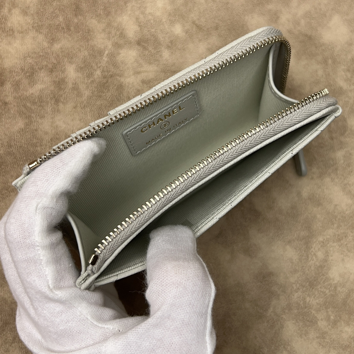 CHANEL フラグメント 財布 キャビア 国内即発 CHANEL フラグメントケース キャビア ミニ財布 (CHANEL