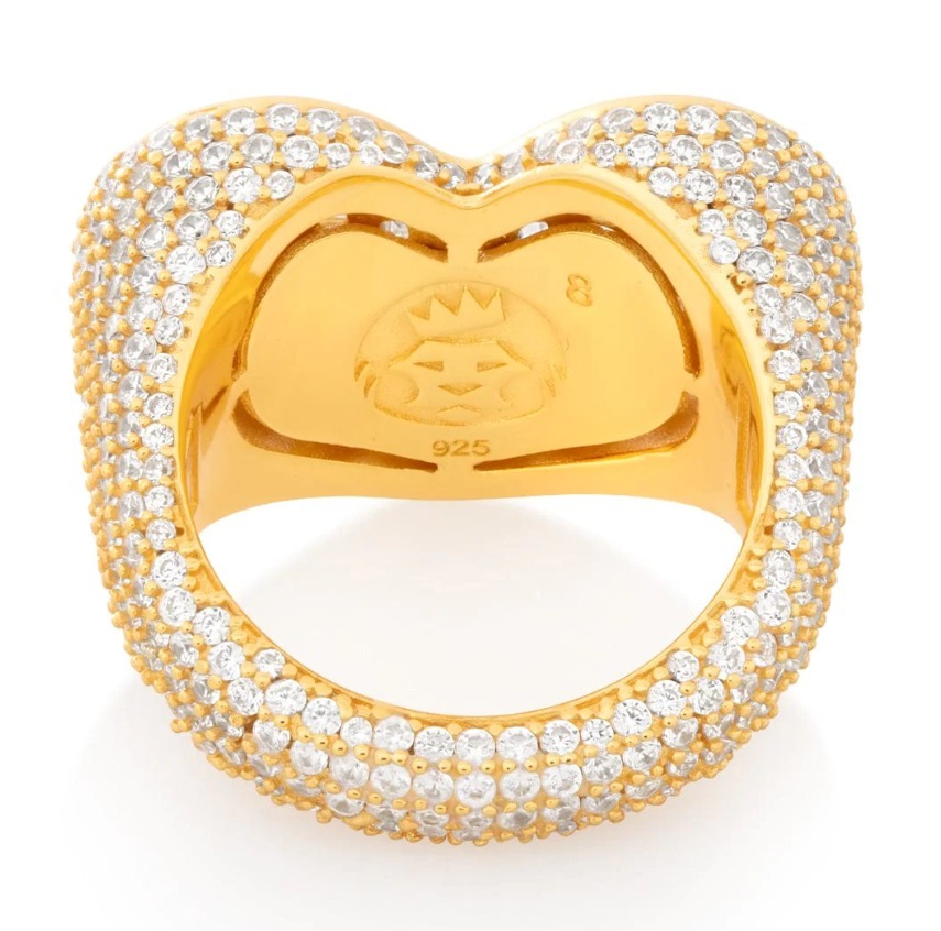 国内発送 ペアでも ハート CROWN JULZ RING 指輪 KING ICE 送料関税込【King Ice】HEARTBROKEN RING 指輪 (2色) 国内発送♪