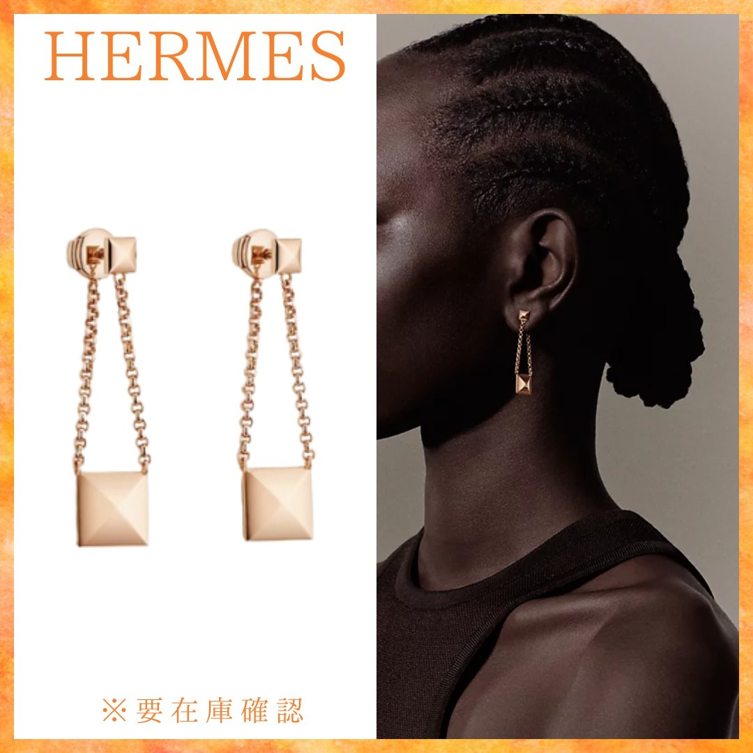 （HERMES）Hermes Clou d'H dangle earrings