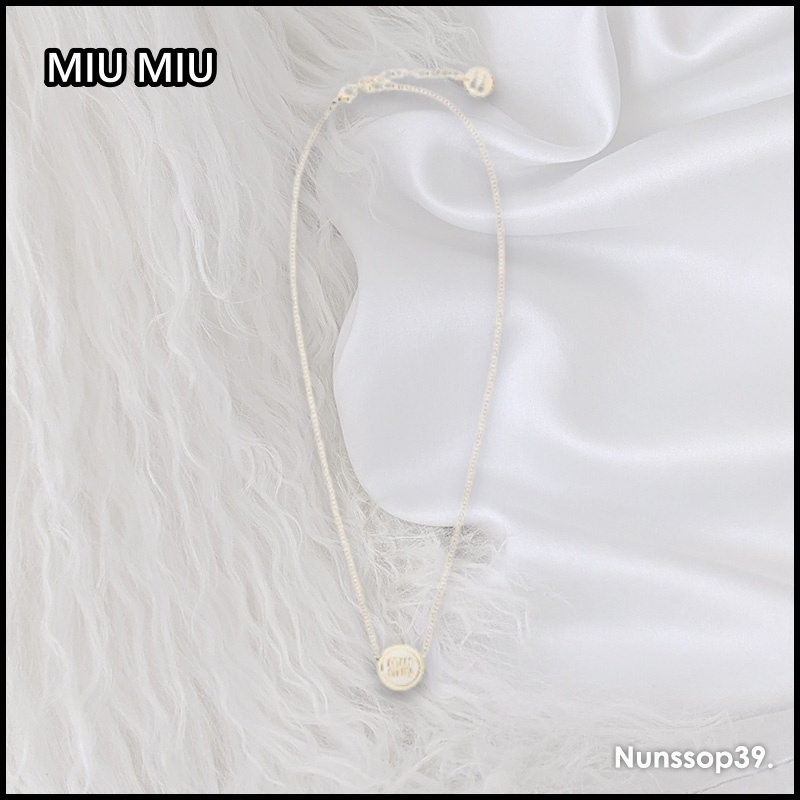《MIU MIU》 5IC096 2F6T F0009 エナメルメタルネックレス