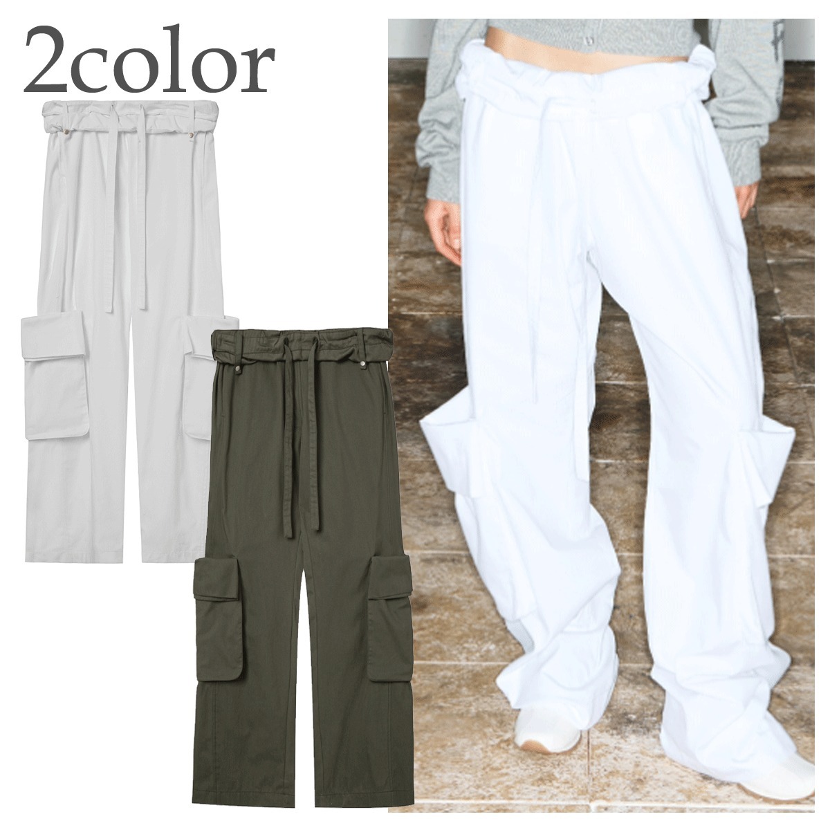 ボトムスその他 TheOpen Product ROLLED WAIST CARGO PANTS 4BFK113