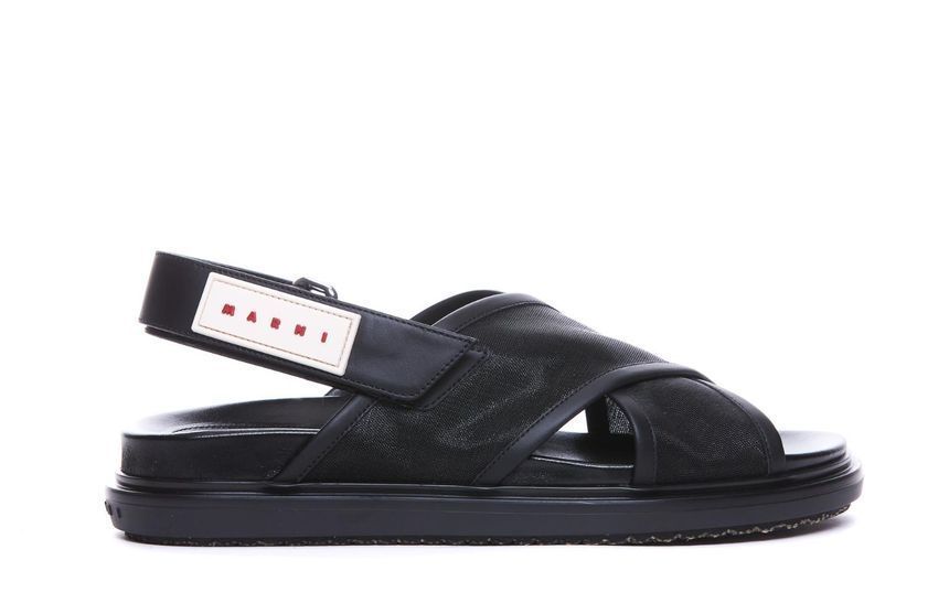 《MARNI》 FBMS016401 P6392 00N99 ロゴパッチ クリスサンダル