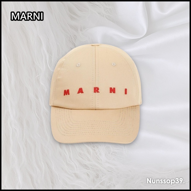 《MARNI》 CLZC0108S0 UTC311 00W29 ロゴベースボールキャップ