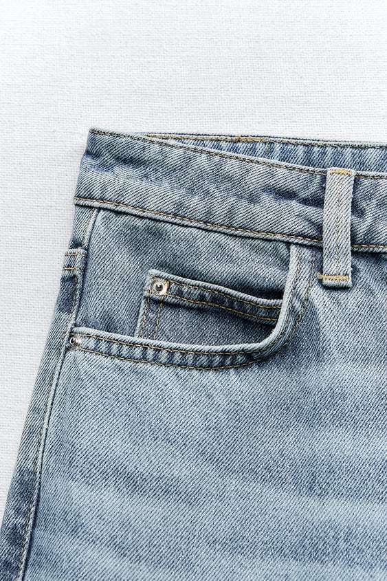 ZARA】Z1975 ストレートレッグミッドライズ クロップドデニム